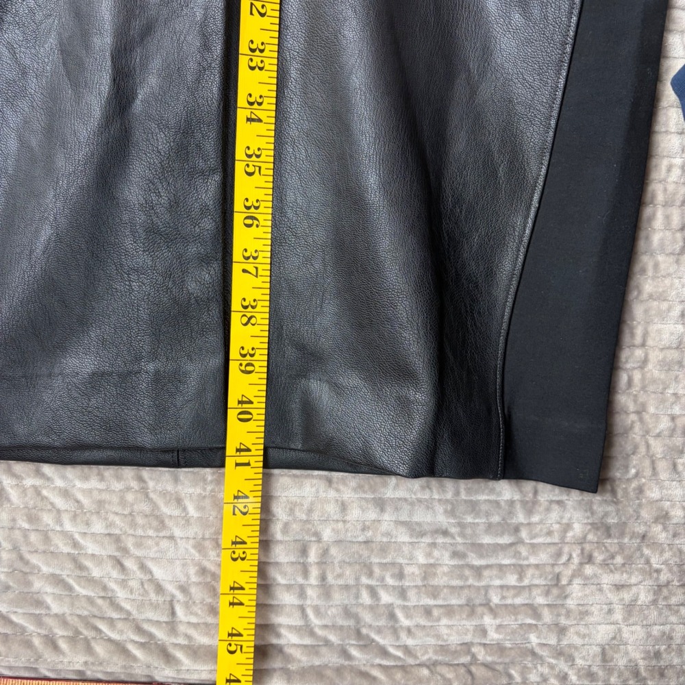 Spanx Luxe Black Leather-Like Combo Front Sheath Dress 20393R Medium NWT - Picture 7 of 12